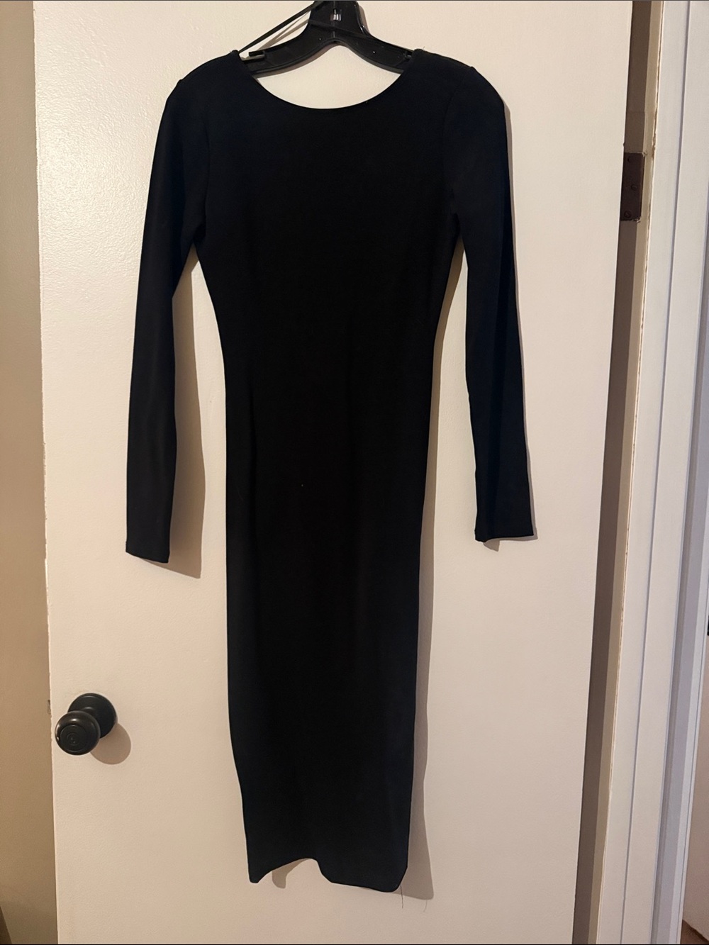 Lulu's Black Long-Sleeve Midi Bodycon Dress